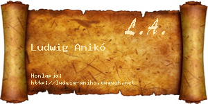 Ludwig Anikó névjegykártya